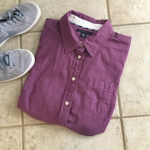 Tommy Hilfiger Purple Oxford Cloth Button Down